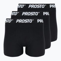 Bokserki męskie PROSTO KL252MACC 3. Czarne bokserki męskie Prosto., bez wzorów, z bawełny. Za 119.99 zł.
