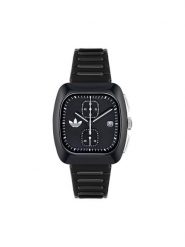 Adidas Zegarek Retro Wave Two Chrono AOSY24533 Czarny. Czarne, analogowe zegarki męskie Adidas, bez wzorów. Za 499.99 zł.