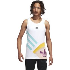 Adidas Originals Sportive Nineties Podkoszulek Biały Wielokolorowy. Białe t-shirty męskie adidas Originals, m, bez wzorów, z bawełny, bez kołnierzyka, bez ramiączek. Za 128.95 zł.