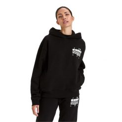 Bluza DIADORA HOODIE MANIFESTO S. Czarne bluzy męskie Diadora, m, bez wzorów, bez kaptura. Za 139.99 zł.