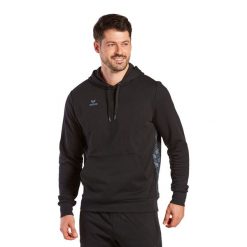 Hoodie Erima Essential Team. Czarne bluzy męskie Erima, m, bez wzorów, z kapturem. Za 229.00 zł.
