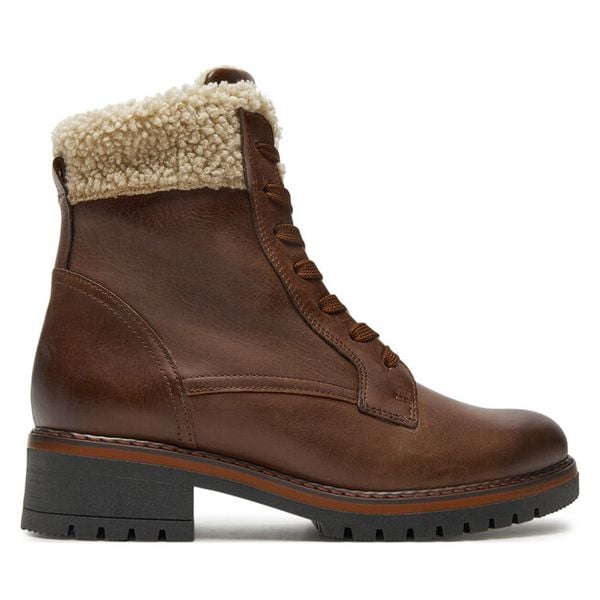 Trzewiki Gabor. Brązowe botki damskie Gabor, bez wzorów, bez obcasa, na płaskiej podeszwie, bez zapięcia. Za 659.99 zł.