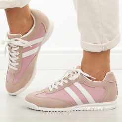 Różowe sportowe półbuty damskie McArthur Ma258w. Czerwone obuwie sportowe damskie McArthur, na jesień, bez wzorów, z dresówki, z okrągłym noskiem, bez zapięcia. Za 219.00 zł.