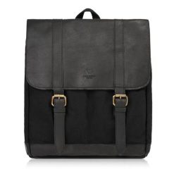 Plecak męski czarny PAOLO PERUZZI T-29-BL. Czarne plecaki męskie Paolo Peruzzi, bez wzorów, z bawełny, vintage. Za 239.99 zł.