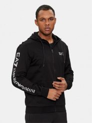 EA7 Emporio Armani Bluza 7M000568 AF13512 MC001 Czarny Regular Fit. Czarne bluzy męskie EA7 Emporio Armani, m, bez wzorów, z bawełny, bez ramiączek, bez kaptura. Za 389.99 zł.