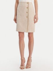Luisa Spagnoli Spódnica ołówkowa Tanzania 543169 Beżowy Regular Fit. Brązowe spódnice damskie Luisa Spagnoli, bez wzorów, z bawełny, ołówkowe. Za 1,129.00 zł.