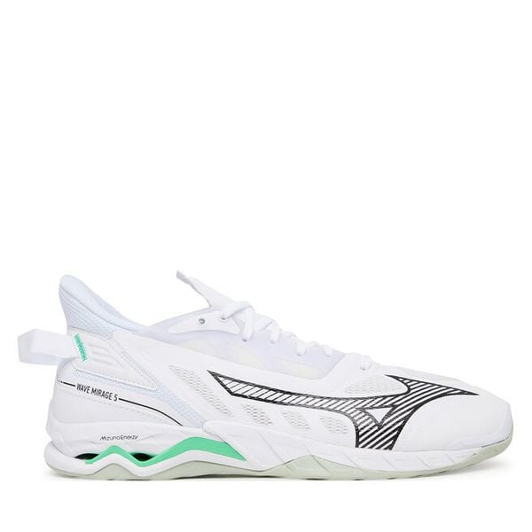 Buty halowe Mizuno. Białe buty sportowe męskie Mizuno, bez wzorów, bez zapięcia, mizuno wave. Za 689.99 zł.