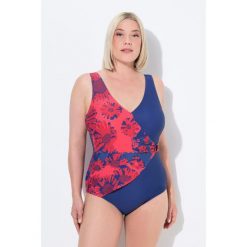 Damskie Strój kąpielowy kopertowy styl miękkie miseczki ozdobna sprzączka. Niebieskie stroje kąpielowe damskie Ulla Popken, plus size, bez wzorów, z elastanu. Za 279.99 zł.