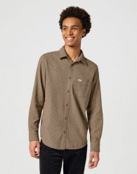 WRANGLER MĘSKA KOSZULA 1 PKT FLANNEL SHIRT Gingerbread 112357219 W564014345. Koszule męskie Wrangler, m, bez wzorów, bez kołnierzyka, bez ramiączek. Za 199.99 zł.