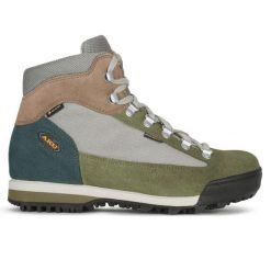 Buty trekkingowe dla dorosłych Aku Ultra Light Original Gore-Tex Vibram. Zielone obuwie trekkingowe damskie Aku, z gore-texu, bez zapięcia. Za 535.70 zł.
