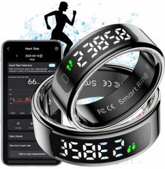 Smartwatch Colmi Smartring R12 21.6MM 12 (czarny). Czarne zegarki smartwatch Colmi, bez wzorów. Za 176.66 zł.