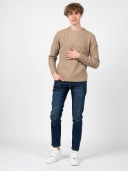 Pepe Jeans Sweter "New Jules" | PM702278 | New Jules | Mężczyzna | Piaskowy, Beżowy. Brązowe swetry męskie Pepe Jeans, l, bez wzorów, z dzianiny, bez kołnierzyka, bez ramiączek. W wyprzedaży za 229.00 zł.