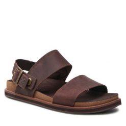 Sandały Timberland. Brązowe sandały męskie Timberland, bez wzorów, bez zapięcia. Za 369.99 zł.
