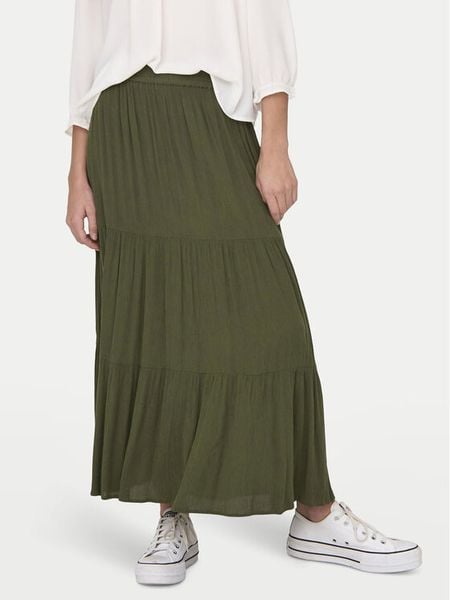 ONLY Spódnica maxi Mikka 15324808 Zielony Regular Fit. Zielone spódnice damskie ONLY, l, bez wzorów, z wiskozy, maxi. Za 99.99 zł.