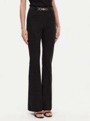 Fracomina Spodnie materiałowe FR25SVA006W51501 Czarny Flare Fit. Czarne spodnie materiałowe damskie Fracomina, bez wzorów, z bawełny. Za 309.99 zł.