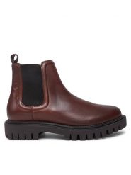Tommy Hilfiger Sztyblety Casual Hilfiger Chunky Lth Chels FM0FM05197 Brązowy. Brązowe botki męskie Tommy Hilfiger, bez wzorów, ze skóry, casualowe, bez obcasa, bez zapięcia. Za 679.99 zł.