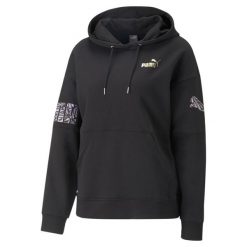 Bluza sportowa damska Puma 67444601. Czarne bluzy damskie Puma, na zimę, m, bez wzorów, sportowe, bez ramiączek, z kapturem. Za 403.00 zł.