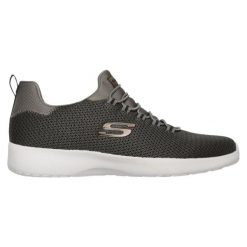 Buty do chodzenia męskie Skechers Dynamight. Zielone buty sportowe męskie Skechers, bez wzorów, z materiału, bez zapięcia, trekkingowe. Za 219.99 zł.