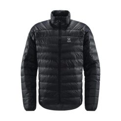 Kurtka puchowa męska Haglofs L.I.M Down Jacket. Czarne kurtki męskie Haglöfs, l, bez wzorów, z puchu, sportowe, bez kaptura. Za 890.99 zł.