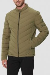 GUESS Zielona kurtka męska Biker Jacket. Zielone kurtki męskie Guess, l, z aplikacjami, z elastanu, eleganckie, bez kaptura. W wyprzedaży za 683.99 zł.