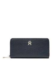 Tommy Hilfiger Portfel Emblem AW0AW15181 Granatowy. Niebieskie portfele damskie Tommy Hilfiger, ze skóry. Za 199.99 zł.