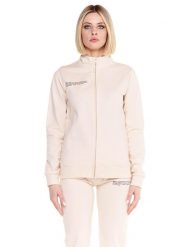 Bluza z bawełna z zamek błyskawiczny na co dzień. Czarne bluzy damskie LEONE 1947 APPAREL, xs, bez wzorów, z bawełny, bez ramiączek, bez kaptura. Za 252.56 zł.