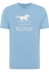 Męski T-Shirt Mustang Style Alex Faded Denim 1017993 5124. T-shirty męskie Mustang, m, bez wzorów, z denimu, bez kołnierzyka, bez ramiączek. Za 79.99 zł.