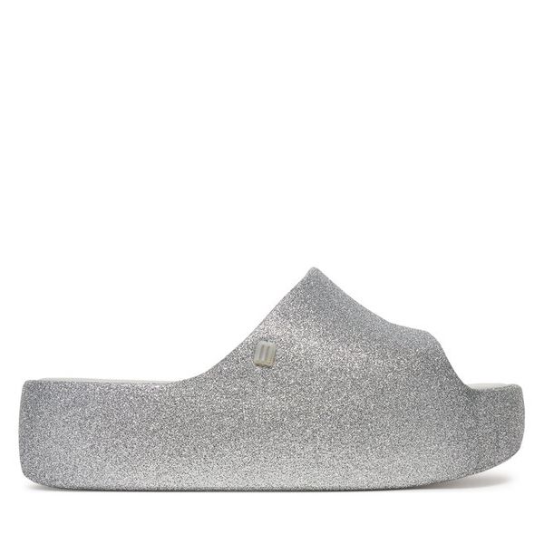 Klapki Melissa. Szare klapki damskie Melissa, bez wzorów, bez obcasa, bez zapięcia. Za 439.99 zł.