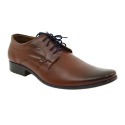 Olivier Buty męskie wizytowe 277 brązowe. Brązowe buty wizytowe męskie bez wzorów, z jeansu, bez obcasa, bez zapięcia. Za 367.89 zł.