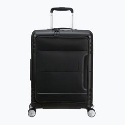 Walizka podróżna American Tourister Spinner 55 EXP 4. Czarne walizki damskie American Tourister, bez wzorów. Za 579.99 zł.