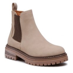 Botki Jenny Fairy. Brązowe botki damskie Jenny Fairy, bez wzorów, bez obcasa, na płaskiej podeszwie, bez zapięcia. Za 169.99 zł.