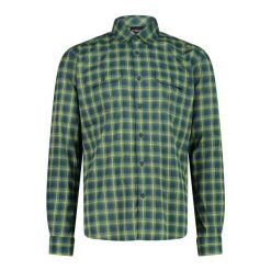 Koszula męska CMP 35S5737. Zielone koszule męskie CMP, m, bez wzorów, ze skóry, klasyczne, bez kołnierzyka, bez ramiączek. Za 244.00 zł.