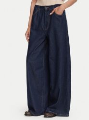 Weekend Max Mara Jeansy Zattera 2625186031 Granatowy Wide Leg. Niebieskie jeansy damskie Weekend Max Mara, bez wzorów, z bawełny. Za 839.99 zł.