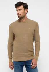 MUSTANG Elliot MĘSKI SWETER LOGO Greige 1015815 3278. Swetry męskie Mustang, m, bez wzorów, bez kołnierzyka, bez ramiączek. Za 139.99 zł.