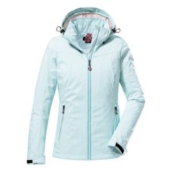 Kurtka damska Killtec 38014 KOS 103 WMN SFTSHLL JCKT. Niebieskie kurtki sportowe damskie KILLTEC, s, bez wzorów, bez ramiączek, bez kaptura, trekkingowe. W wyprzedaży za 230.00 zł.