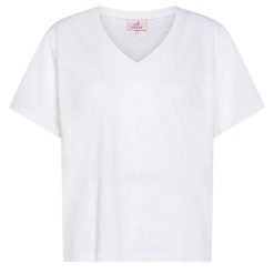 T-Shirt Deha Flamme' Szeroki Dekolt W Serek Damskie. Białe t-shirty damskie Deha, m, bez wzorów, z bawełny, klasyczne, bez kołnierzyka, bez ramiączek. Za 232.99 zł.