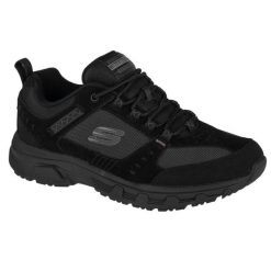 Buty trekkingowe męskie, Skechers Oak Canyon. Czarne trekkingi męskie Skechers, z materiału, przed kostkę, bez zapięcia. Za 390.00 zł.