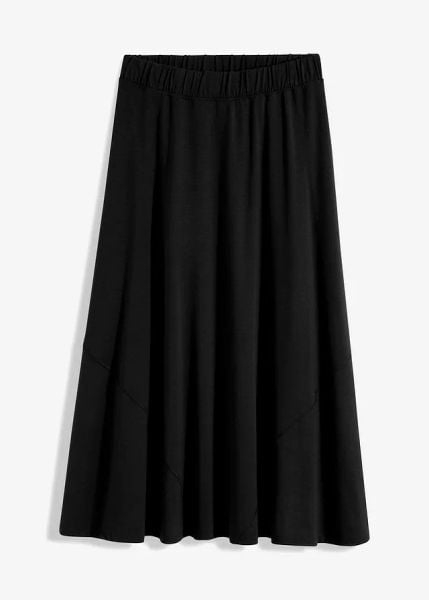 Spódnica z dżerseju, poszerzana dołem. Czerwone spódnice damskie bonprix, bez wzorów, z dżerseju, eleganckie. Za 109.99 zł.