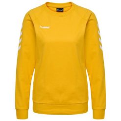 Bluza do piłki ręcznej damska Hummel Go Cotton Sweatshirt Woman. Żółte bluzy damskie Hummel, xl, bez wzorów, sportowe, bez ramiączek, bez kaptura. Za 135.00 zł.