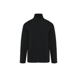 Ekologiczna 3-warstwowa kurtka Kariban Softshell. Czarne kurtki męskie KARIBAN, m, bez wzorów, z materiału, bez kaptura. Za 217.00 zł.