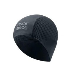 Czapka rowerowa dzianinowa bezszwowa. Czarne czapki damskie ROCKBROS, bez wzorów, z dzianiny. Za 83.99 zł.