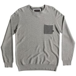 Quiksilver Baggao Sweter Light Gray Heather EQYSW03197-SGRH (rozmiar S). Brązowe swetry męskie Quiksilver, m, bez wzorów, sportowe, bez kołnierzyka, bez ramiączek. W wyprzedaży za 157.00 zł.