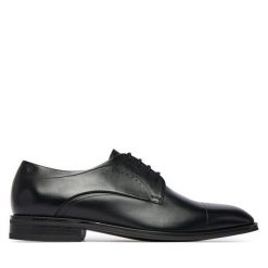 Półbuty BOSS. Czarne buty wizytowe męskie Boss, bez wzorów, bez obcasa, bez zapięcia. Za 1,489.00 zł.