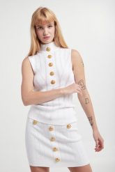 Sweter damski BALMAIN. Swetry nierozpinane damskie Balmain, bez wzorów, bez kołnierzyka, bez ramiączek. W wyprzedaży za 3,494.25 zł.