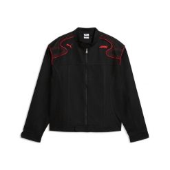 Kurtka z dresu Puma Racing. Czarne kurtki męskie Puma, s, bez wzorów, z dresówki, bez kaptura. Za 535.50 zł.