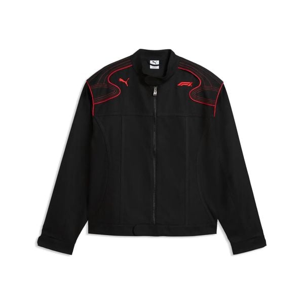 Kurtka z dresu Puma Racing. Czarne kurtki męskie Puma, s, bez wzorów, z dresówki, bez kaptura. Za 540.50 zł.