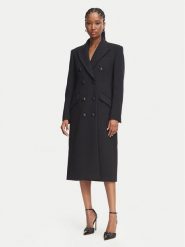 Elisabetta Franchi Płaszcz przejściowy CP-008-66E2-V900 Czarny Regular Fit. Czarne płaszcze damskie Elisabetta Franchi, bez wzorów, z syntetyku, bez kołnierzyka, bez kaptura. Za 3,849.00 zł.