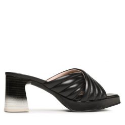 Klapki Hispanitas. Czarne klapki damskie Hispanitas, bez wzorów, bez obcasa, bez zapięcia. Za 329.99 zł.