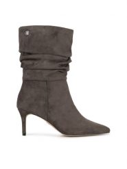 Nine West Botki CEO-SAMIRA-01 Szary. Szare botki damskie Nine West, bez wzorów, z materiału, bez obcasa, na szpilce, bez zapięcia. Za 299.99 zł.