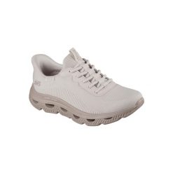 Buty SKECHERS SLIP-INS BOBS ARC WAVES Beżowy. Brązowe obuwie trekkingowe damskie Skechers, z syntetyku, bez zapięcia. Za 332.99 zł.
